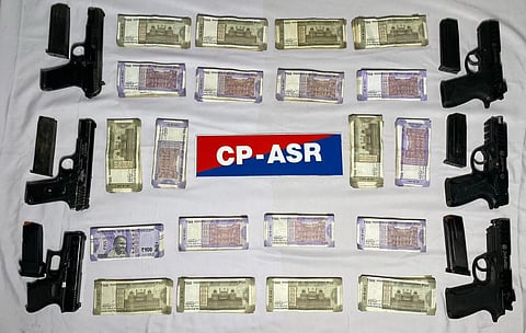 In two separate operations, Punjab police seized a cache of arms and ammunition and arrested eight alleged accused. In the operations, 33 sophisticated weapons were recovered.