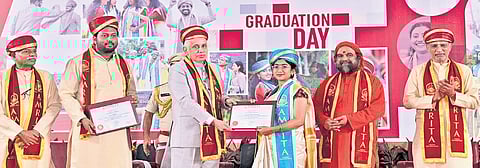 Nazeer presented gold and silver medals and degrees to MBA graduates from the Amrita School of Business.