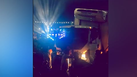 The driver reportedly lost control of the vehicle while avoiding the motorist and rushed towards the crowd by crossing the road divider.