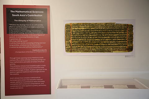 At the exhibition ‘South Asia’s Contributions to Mathematical Thinking’