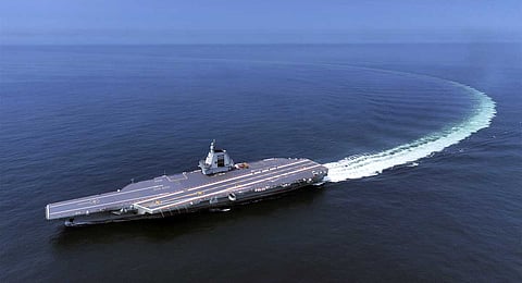 China's newest aircraft carrier sails through Taiwan Strait for the first time