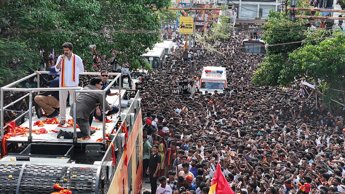 Vijay slams DMK over 'unfulfilled promises' at TVK's Tiruchy rally
