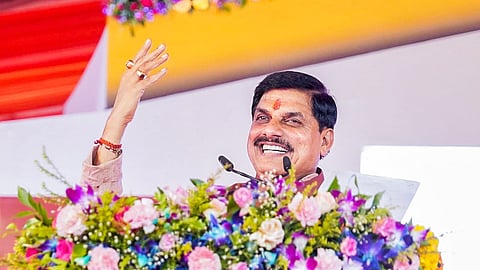 Madhya Pradesh Chief Minister Mohan Yadav speaks during an event.