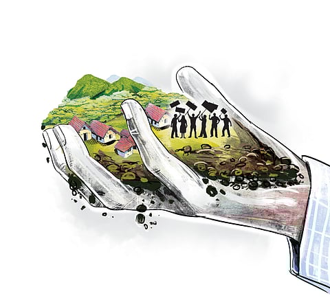 A local political leader, along with a private firm falsely claimed ownership and even attempted to commence construction by placing company signboards on the site.