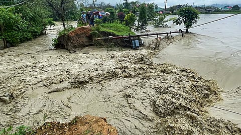 Major rivers, Imphal, Nambul and Iril have seen water levels rising significantly, though so far below danger marks.