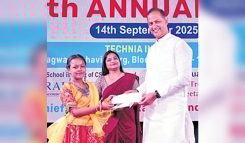 Social Welfare Minister Ravinder Indraj Singh at the Hindi Diwas celebration on Sunday, September 15, 2025.