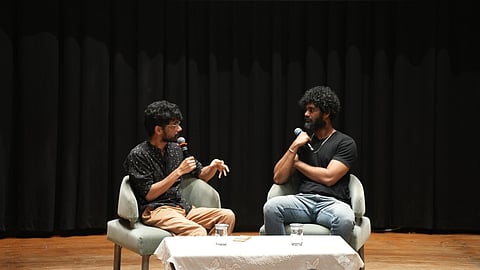(L-R) Filmmaker Shaunak Sen in conversation with writer-director Rohan Parashuram Kanawade 