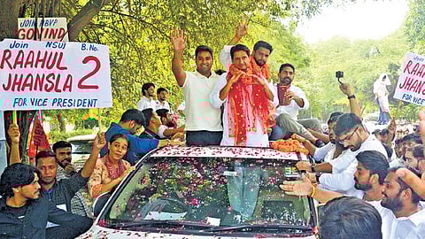 Campaigning lasted for over 12 hours, with candidates aggressively engaging with voters through class-to-class outreach and meetings with first-time voters.