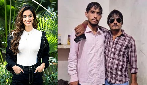 The two members of Rohit Godara-Goldy Barar gang (R) accused of opening fire outside Disha Patani's residence.