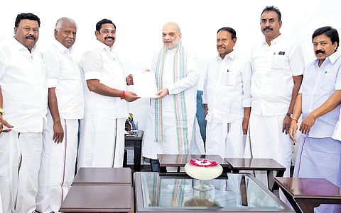 AIADMK's Palaniswami submits chargesheet against DMK to Amit Shah