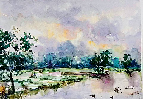 Artist Shalini B Menon's works wove together fragments of her childhood, her travels, and the many moods of the monsoon.