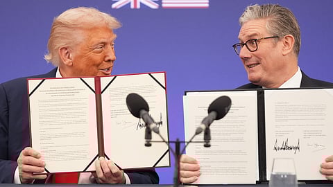 Trump and Starmer sign a tech deal before holding private talks on tariffs and war