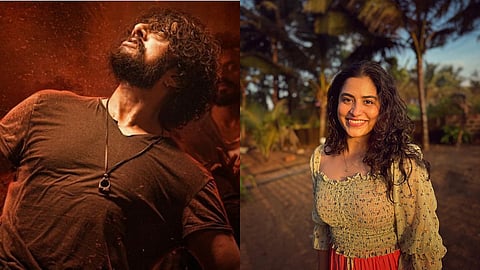 Kichcha Sudeep in a poster for Mark (L) and Archana Kottige (R)