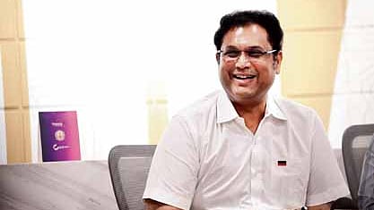 Minister for Industries TRB Rajaa Adresses the pressers at an event in Chennai.