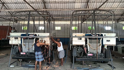 High material cost, staff shortage dent lorry body manufacturing in Namakkal