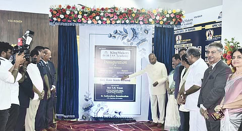 Former President Ram Nath kovind inaugrates the new premises of kingmakers IAS academy at Anna Nagar in Chennai on Sunday 