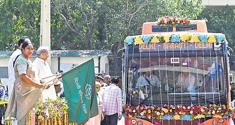 First fully electric Delhi–Baraut AC bus service flagged off from ISBT
