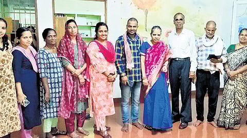 Bihar native Makkani with her family.