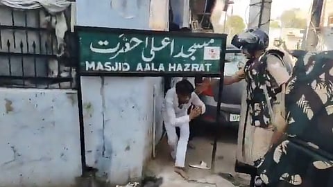 Visuals on social media and TV news channels showed locals clashing with the police, armed with batons,