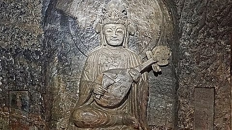 The earliest mentions of Benzaiten, as goddess of knowledge, arts, and everything that flows, is found in 1st-millennium literature of Japan