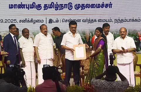 Stalin at the Agri Business Festival 2025 in Chennai on Saturday