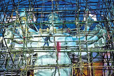 Gigantic 62-ft tall idol of Maa Durga to pull the crowd at Tangibanta this Puja
