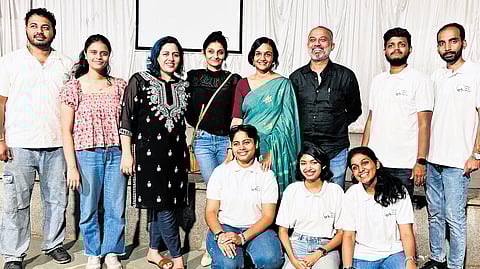 Founder Deepika Appaiah (fourth from right standing) with volunteers and participants.  