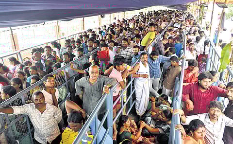 Over 1.07 lakh devotees flock to Sri Durga temple