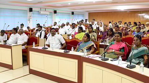 The monthly corporation council meeting in Tiruchy on Tuesday 