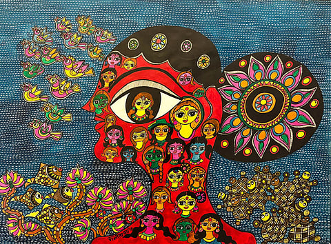 'Amodini' by Madhubani artist Manisha Jha