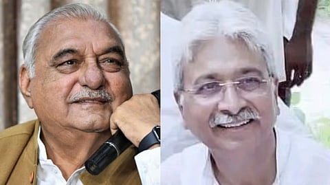 Former CM Bhupinder Singh Hooda (L), Rao Narendra Singh (R).