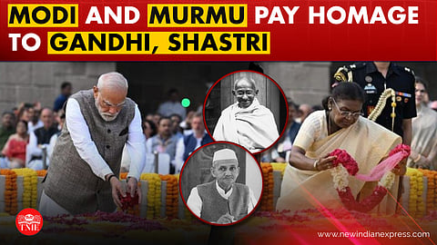 PM Modi and President Murmu pay tribute to Gandhi and Shastri on their birth anniversaries