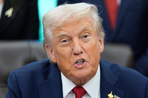 A sign that reads "Closed due to federal government shutdown" is seen outside of the National Gallery of Art in Washington, Oct. 6, 2025.