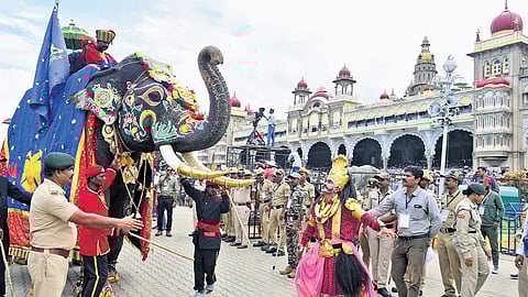 Jamboo Savari: Abhimanyu’s final march with Chamundeshwari draws lakhs in Mysuru
