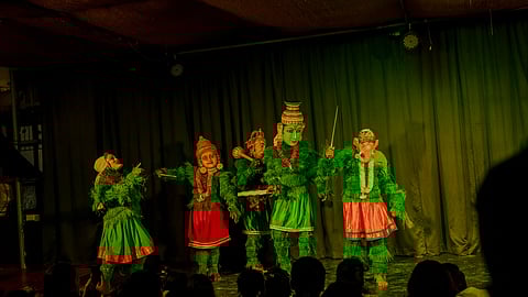 Kummattikkali being performed at Thudippu Dance Foundation, Vennala