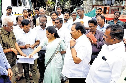 GCC Mayor inspects ongoing infra works at Tondiarpet