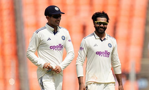 R Jadeja (R) was adjudged the Player of the Match for his vital contributions with both the bat and ball in the opening Test against the West Indies