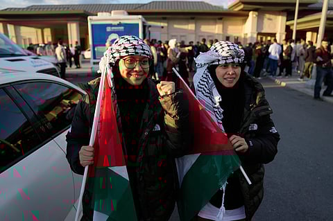 After the demonstrators had dispersed, ABVP members gathered, raising provocative slogans and vandalising protest materials by tearing down Palestine flags and posters
