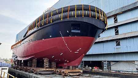 The 70 tonne Bollard Pull Tug that was launched in Kochi