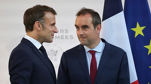 French President Emmanuel Macron with Prime Minister Sébastien Lecornu.