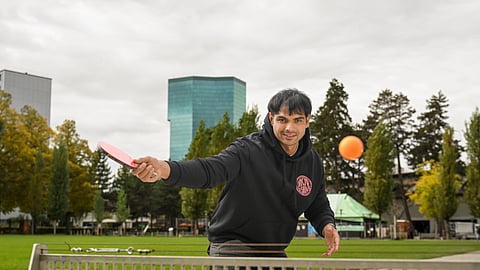 A recent image of Indian athlete Neeraj Chopra, who is currently resting and recovering after the end of his season in Zurich, Switzerland.