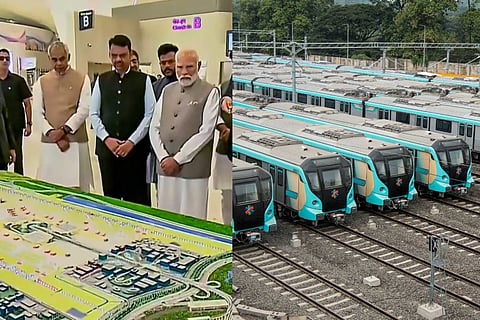 PM Modi launches India's largest greenfield airport in Navi Mumbai, opens underground metro line