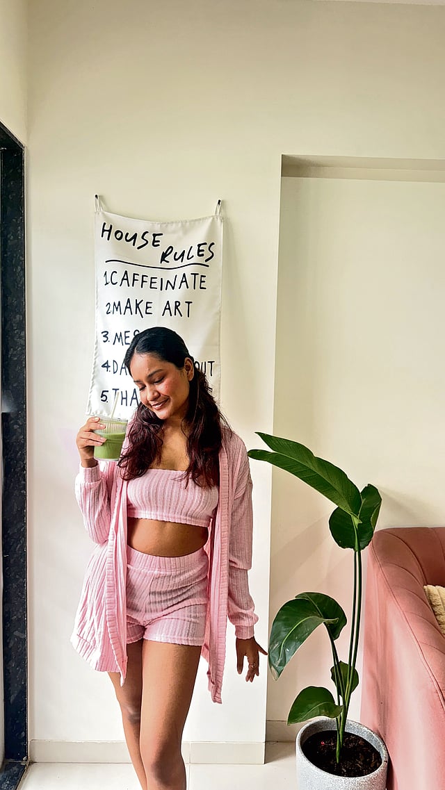 Shruti Lohriwal thrives on staying alone because it gives her freedom and control. Moving to Mumbai at 17 and later choosing Pune, she embraced independence, making her home both a sanctuary and a workspace. Solitude fuels her daily rhythm—coffee, journalling, workouts, and solo adventures—while sharpening her sense of meaningful relationships. Technology connects her without compromising her space, and hobbies like painting, cooking, and exploring keep loneliness at bay. For Shruti, living alone isn’t just a phase; it’s a deliberate lifestyle that balances freedom, focus, and joy.