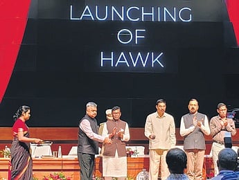 Governor Hari Babu Kambhampati launching HAWK on Thursday.