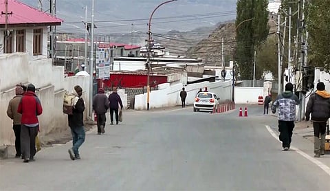 A view of a street in Leh as normalcy gradually returns to Ladakh.