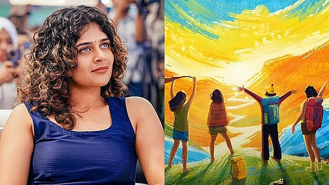 Aiswarya Raj (L), Announcement poster of Merri Boys (R)