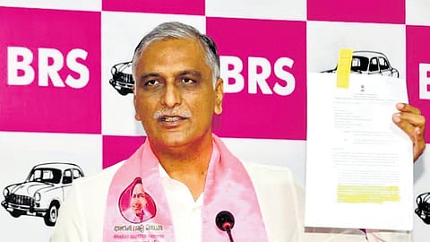 BRS leader and former irrigation minister T Harish Rao 