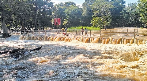 Inflow levels reached 65,000 cusecs on Saturday due to heavy rain in the catchment areas in Karnataka.
