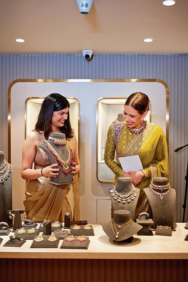 Kalki Koechlin with Navya Harjani at Tyaani’s store in city