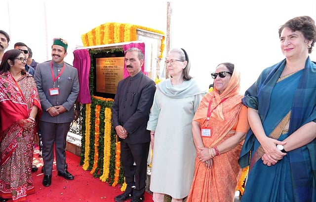 Sonia Gandhi was accompanied by her daughter Priyanka Gandhi Vadra, Congress General Secretary and Member of Parliament, and paid floral tributes to the late leader after inaugurating the six-foot-tall bronze statue.